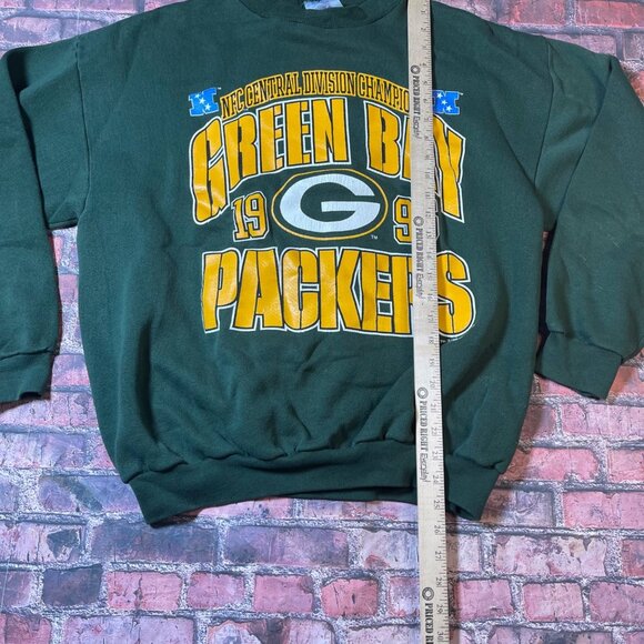 Vintage Logo 7 Green Bay Packers 90s 1996 Champions Crewneck Sweatshirt Large - Picture 5 of 7